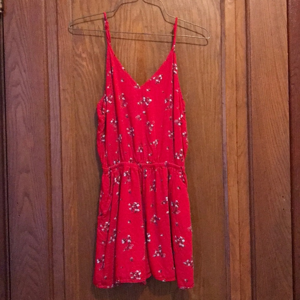 Red floral HM romper